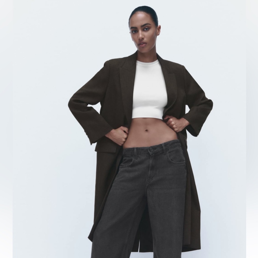 Zara linen blend rustic coat LIMITED EDITION